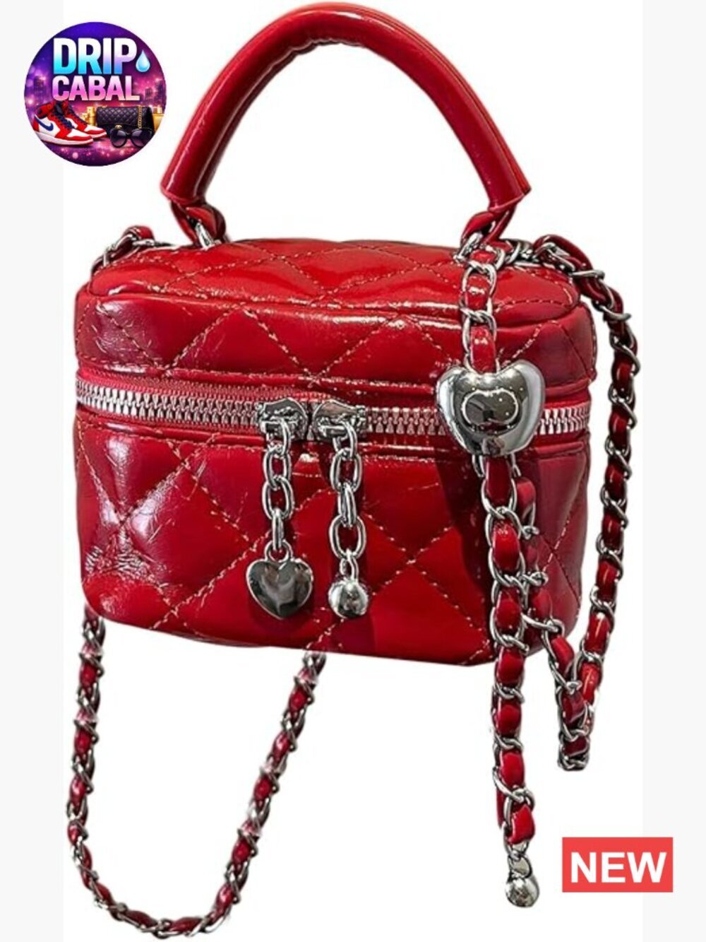 Quilted Zipper Crossbody Handbag Y2K Top Handle Small Bucket Bag Purse